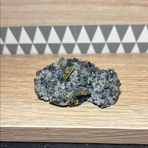 Natural Mineral Specimen with Gold and Gray